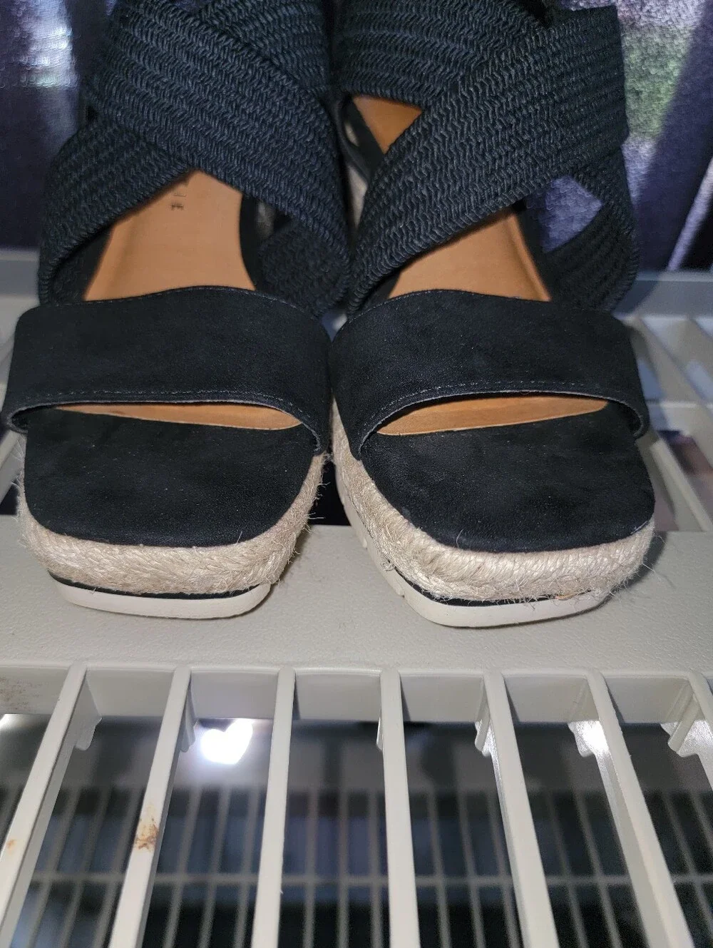 Kelly & Katie Wedge Sandals with Crisscross Straps - Women